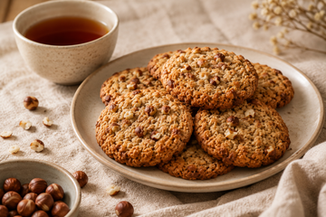 Cookies de pera y avellana
