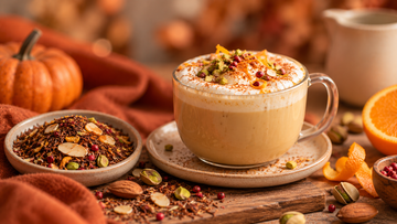 Rooibos con espuma de pistacho