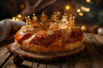 Roscón de Reyes con té negro, caramelo y fresas