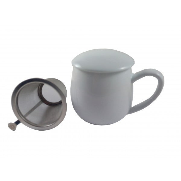 Taza de té con infusor y tapa incorporados