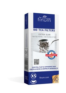 Filtros y bolsitas de té desechables XS Finum - 100 unidades